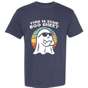 This Is Some Boo Sheet Ghost Sunglasses Halloween Garment-Dyed Heavyweight T-Shirt