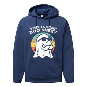 This Is Some Boo Sheet Ghost Sunglasses Halloween Performance Fleece Hoodie