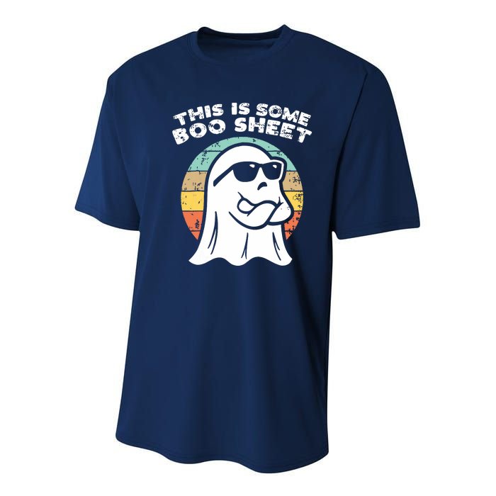 This Is Some Boo Sheet Ghost Sunglasses Halloween Youth Performance Sprint T-Shirt