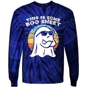 This Is Some Boo Sheet Ghost Sunglasses Halloween Tie-Dye Long Sleeve Shirt