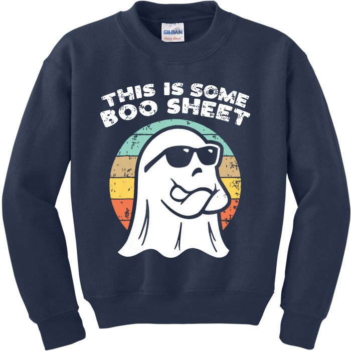 This Is Some Boo Sheet Ghost Sunglasses Halloween Kids Sweatshirt