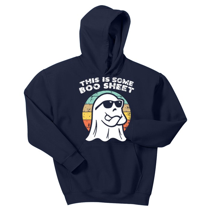 This Is Some Boo Sheet Ghost Sunglasses Halloween Kids Hoodie