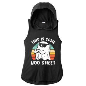 This Is Some Boo Sheet Halloween Ghost Funny Gift Ladies PosiCharge Tri-Blend Wicking Draft Hoodie Tank