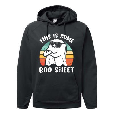 This Is Some Boo Sheet Halloween Ghost Funny Gift Performance Fleece Hoodie