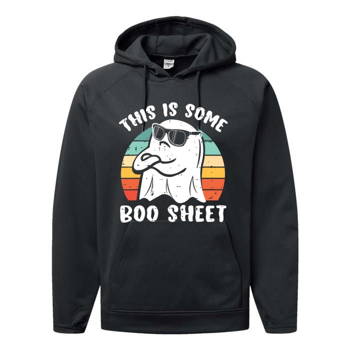 This Is Some Boo Sheet Halloween Ghost Funny Gift Performance Fleece Hoodie