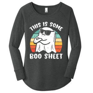 This Is Some Boo Sheet Halloween Ghost Funny Gift Women's Perfect Tri Tunic Long Sleeve Shirt