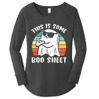 This Is Some Boo Sheet Halloween Ghost Funny Gift Women's Perfect Tri Tunic Long Sleeve Shirt