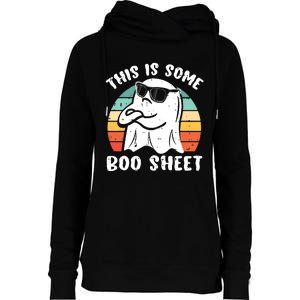 This Is Some Boo Sheet Halloween Ghost Funny Gift Womens Funnel Neck Pullover Hood