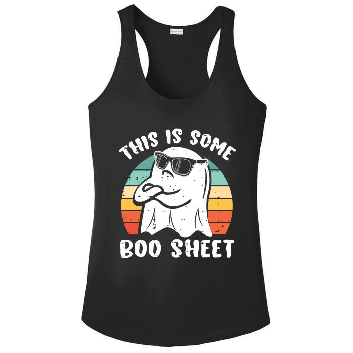 This Is Some Boo Sheet Halloween Ghost Funny Gift Ladies PosiCharge Competitor Racerback Tank