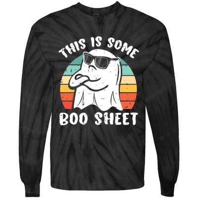 This Is Some Boo Sheet Halloween Ghost Funny Gift Tie-Dye Long Sleeve Shirt