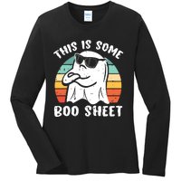 This Is Some Boo Sheet Halloween Ghost Funny Gift Ladies Long Sleeve Shirt