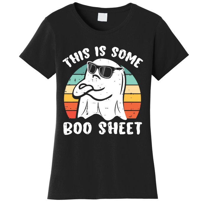 This Is Some Boo Sheet Halloween Ghost Funny Gift Women's T-Shirt