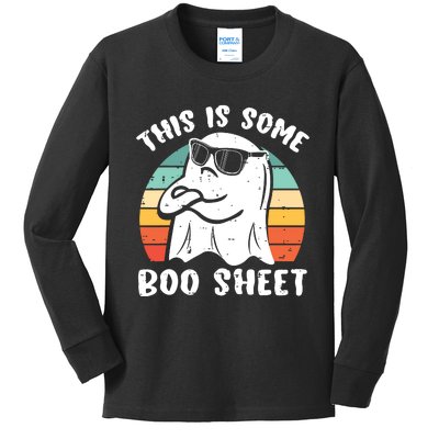 This Is Some Boo Sheet Halloween Ghost Funny Gift Kids Long Sleeve Shirt