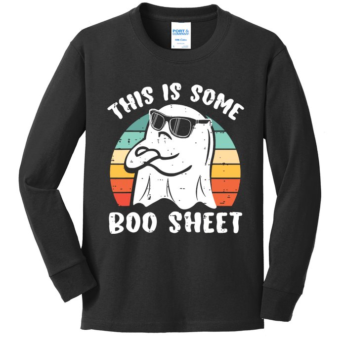 This Is Some Boo Sheet Halloween Ghost Funny Gift Kids Long Sleeve Shirt