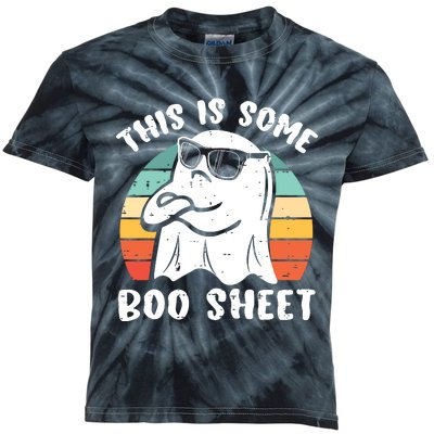 This Is Some Boo Sheet Halloween Ghost Funny Gift Kids Tie-Dye T-Shirt