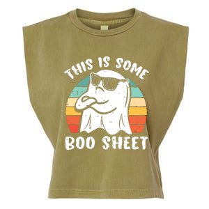 This Is Some Boo Sheet Halloween Ghost Funny Gift Garment-Dyed Women's Muscle Tee