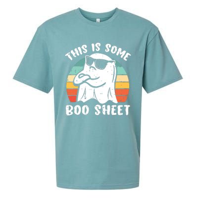 This Is Some Boo Sheet Halloween Ghost Funny Gift Sueded Cloud Jersey T-Shirt