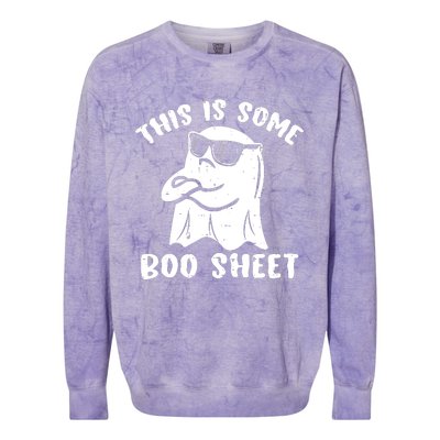 This Is Some Boo Sheet Halloween Ghost Funny Gift Colorblast Crewneck Sweatshirt