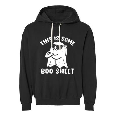 This Is Some Boo Sheet Halloween Ghost Funny Gift Garment-Dyed Fleece Hoodie