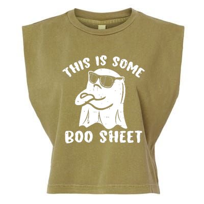 This Is Some Boo Sheet Halloween Ghost Funny Gift Garment-Dyed Women's Muscle Tee