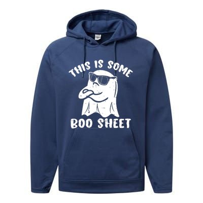 This Is Some Boo Sheet Halloween Ghost Funny Gift Performance Fleece Hoodie