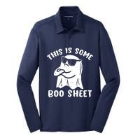 This Is Some Boo Sheet Halloween Ghost Funny Gift Silk Touch Performance Long Sleeve Polo