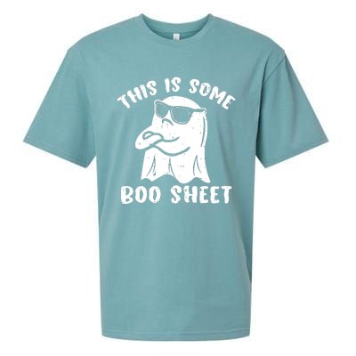 This Is Some Boo Sheet Halloween Ghost Funny Gift Sueded Cloud Jersey T-Shirt