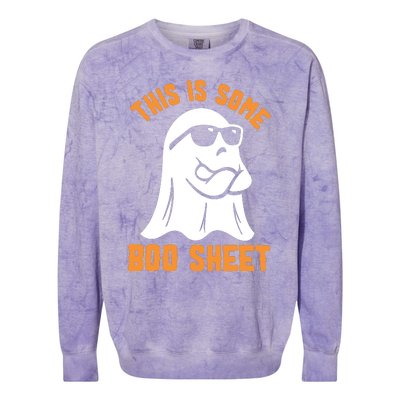 This Is Some Boo Sheet Halloween Ghost Funny Gift Colorblast Crewneck Sweatshirt