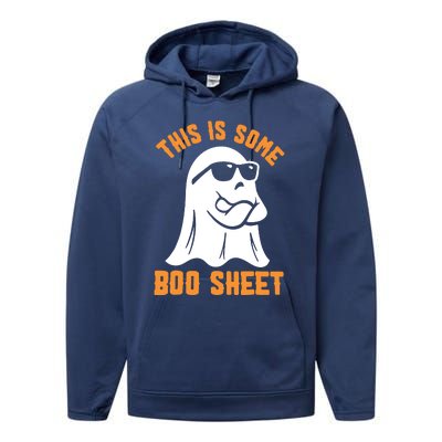 This Is Some Boo Sheet Halloween Ghost Funny Gift Performance Fleece Hoodie