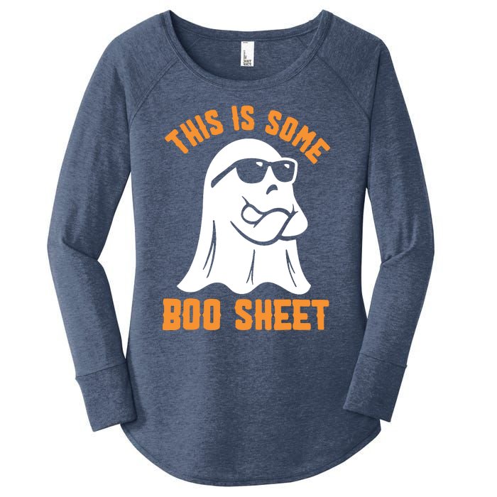 This Is Some Boo Sheet Halloween Ghost Funny Gift Women's Perfect Tri Tunic Long Sleeve Shirt