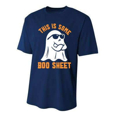 This Is Some Boo Sheet Halloween Ghost Funny Gift Performance Sprint T-Shirt