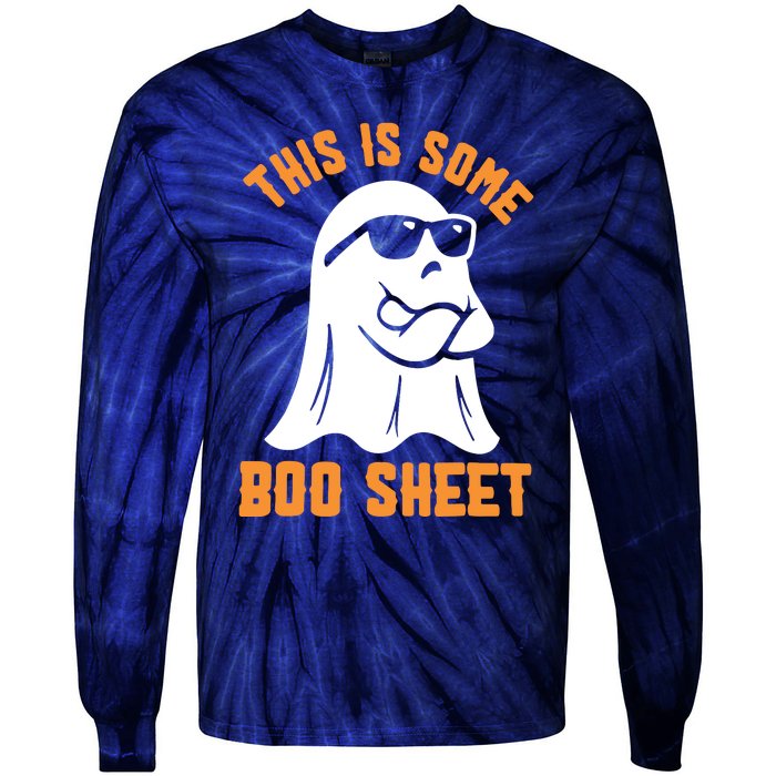 This Is Some Boo Sheet Halloween Ghost Funny Gift Tie-Dye Long Sleeve Shirt