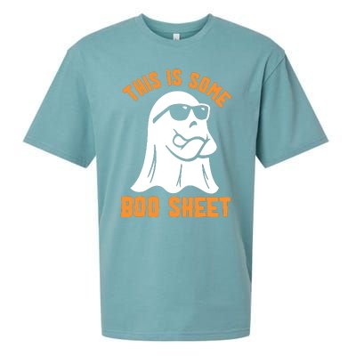 This Is Some Boo Sheet Halloween Ghost Funny Gift Sueded Cloud Jersey T-Shirt