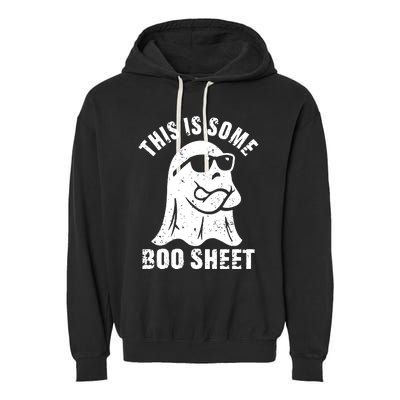 This Is Some Boo Sheet Halloween Ghost Funny Gift Garment-Dyed Fleece Hoodie