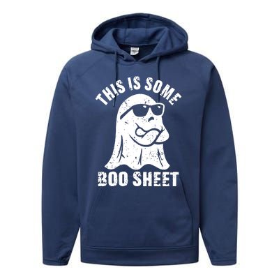 This Is Some Boo Sheet Halloween Ghost Funny Gift Performance Fleece Hoodie