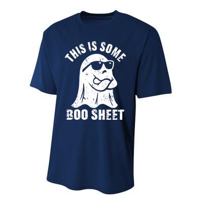 This Is Some Boo Sheet Halloween Ghost Funny Gift Performance Sprint T-Shirt