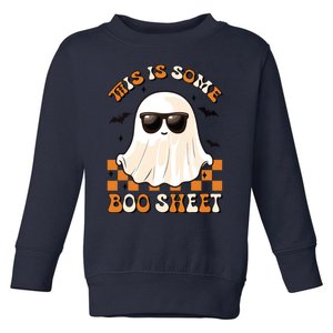 This Is Some Boo Sheet Halloween Ghost Funny Gifts Toddler Sweatshirt