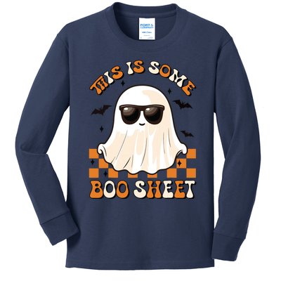 This Is Some Boo Sheet Halloween Ghost Funny Gifts Kids Long Sleeve Shirt