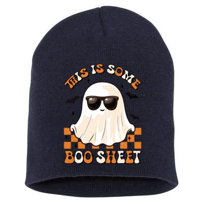 This Is Some Boo Sheet Halloween Ghost Funny Gifts Short Acrylic Beanie