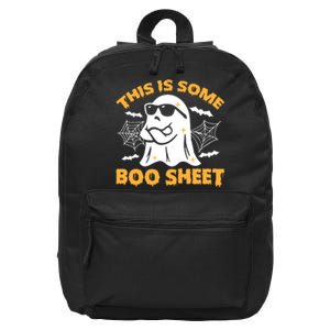 This Is Some Boo Sheet Cool Ghost Funny Halloween Costume 16 in Basic Backpack