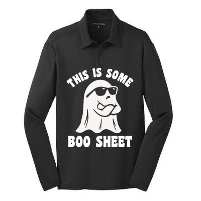 This Is Some Boo Sheet Silk Touch Performance Long Sleeve Polo