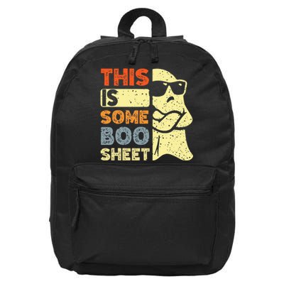 This Is Some Boo Sheet Ghost Halloween Costume 16 in Basic Backpack