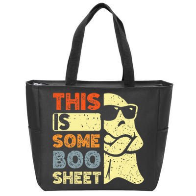 This Is Some Boo Sheet Ghost Halloween Costume Zip Tote Bag