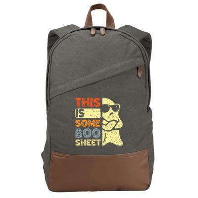 This Is Some Boo Sheet Ghost Halloween Costume Cotton Canvas Backpack