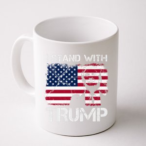 Trump I Stand With Trump With 4th Of July America Flag Retro Meaningful Gift Coffee Mug