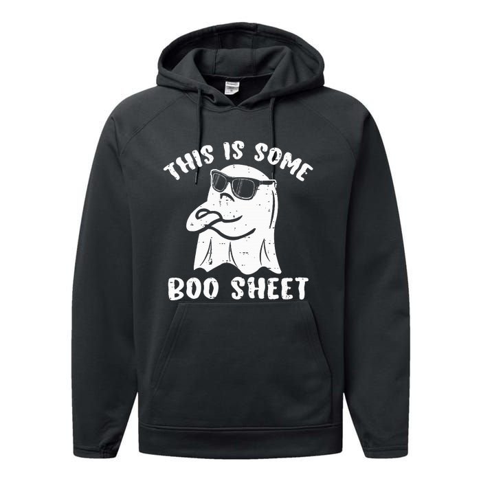 This Is Some Boo Sheet Halloween Ghost Funny Gift Performance Fleece Hoodie