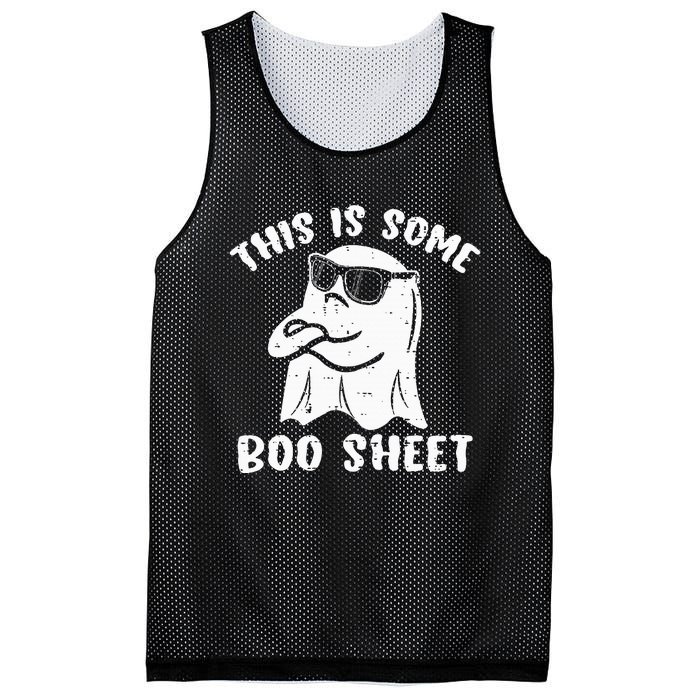 This Is Some Boo Sheet Halloween Ghost Funny Gift Mesh Reversible Basketball Jersey Tank