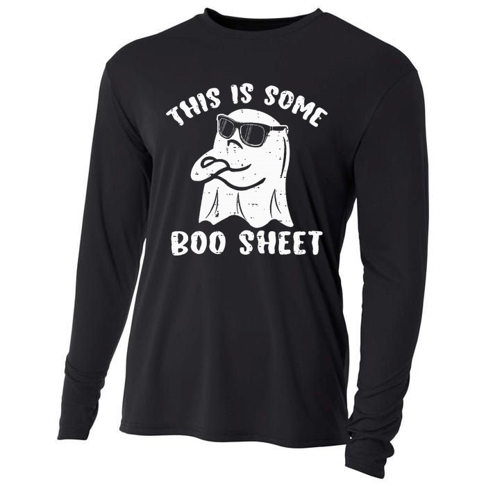 This Is Some Boo Sheet Halloween Ghost Funny Gift Cooling Performance Long Sleeve Crew