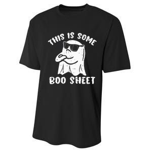 This Is Some Boo Sheet Halloween Ghost Funny Gift Performance Sprint T-Shirt