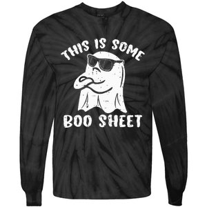 This Is Some Boo Sheet Halloween Ghost Funny Gift Tie-Dye Long Sleeve Shirt